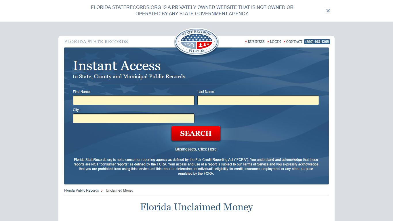 Florida Unclaimed Money | StateRecords.org